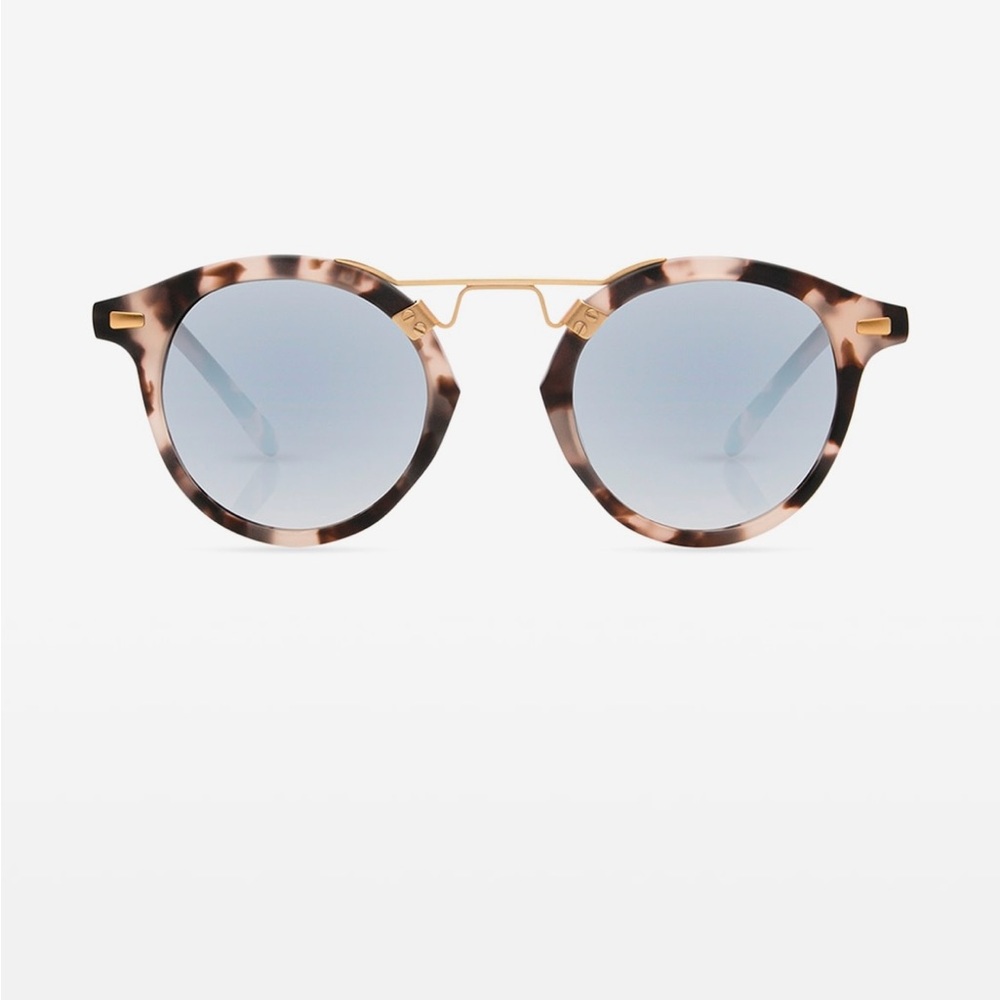 KREWE St. Louis Round Mirrored Sunglasses - Matte Sunday